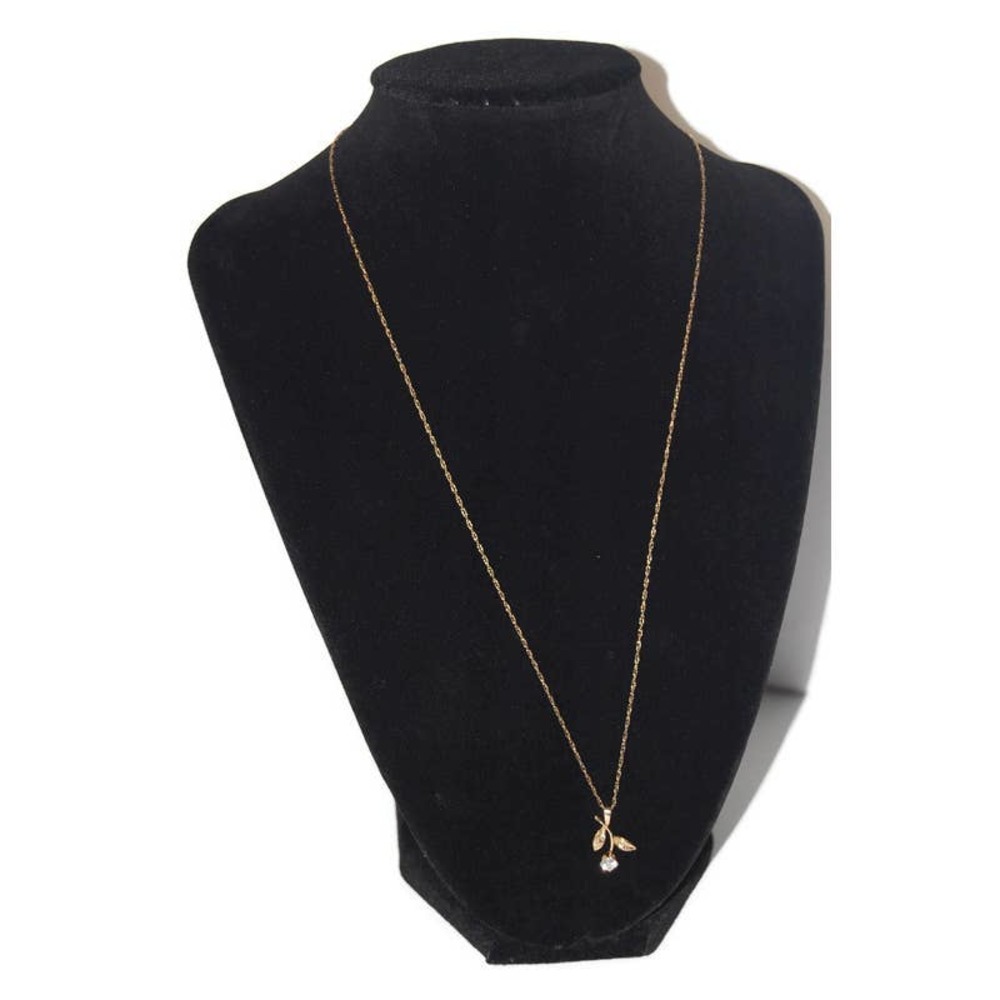 Vintage 14k Gold Rosebud Flower PPC Necklace